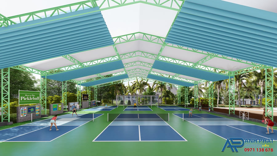 Thi c&ocirc;ng Sơn s&acirc;n Pickleball tại Vinh Nghệ An