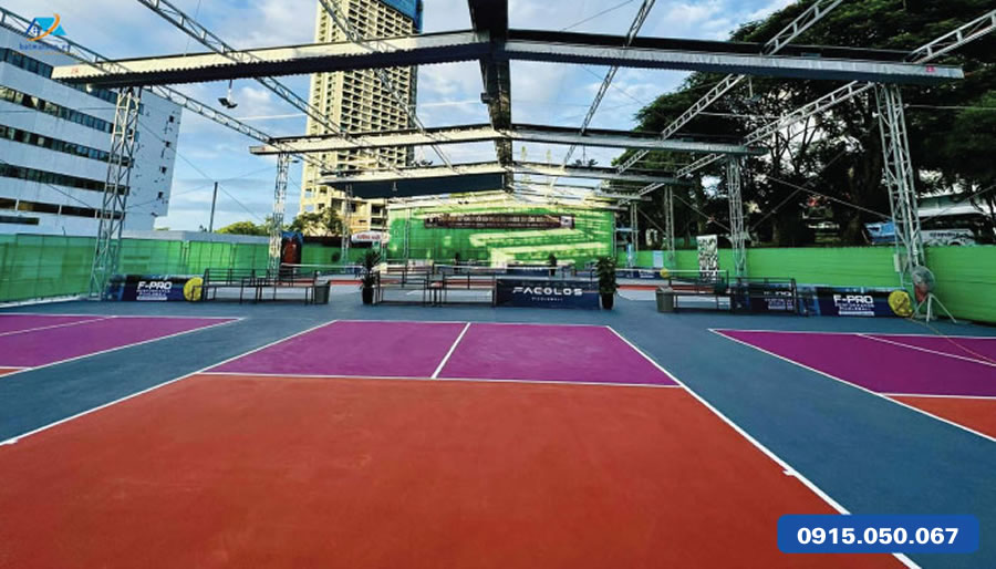 Thi công sân Pickleball
