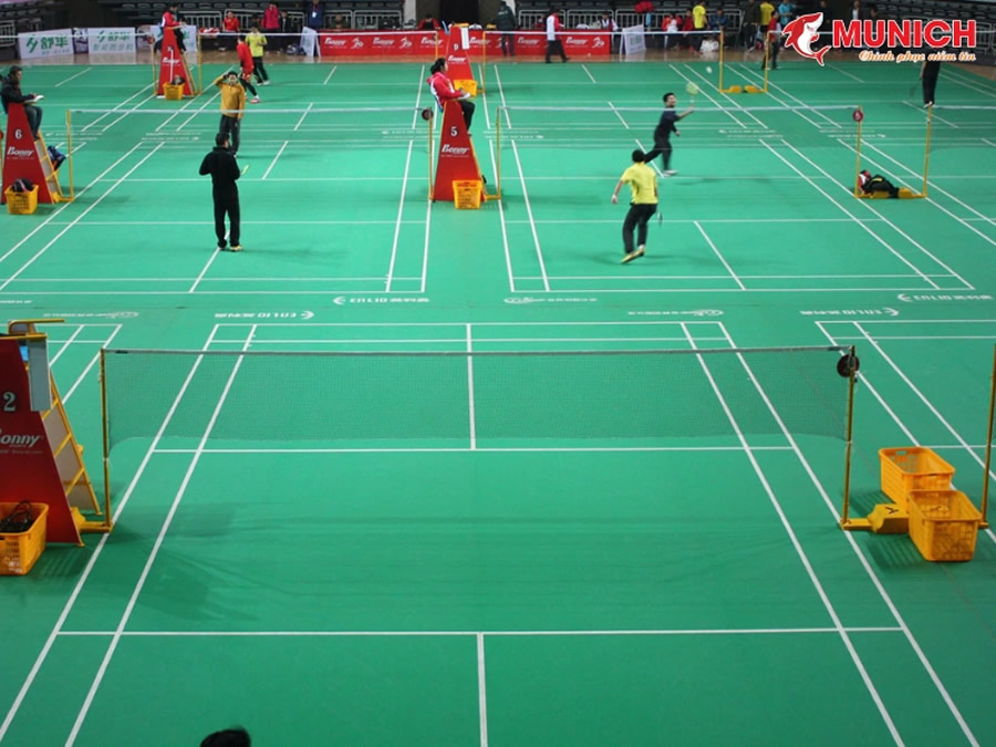 Thi công sân cầu lông
