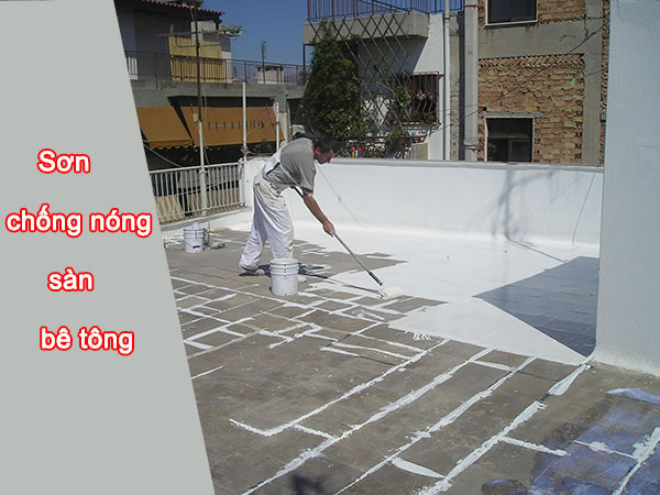 Sơn chống nóng tường sàn mái bê tông Kova